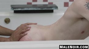 Studly Dilon Diaz takes all of studly Avery Jones' cock