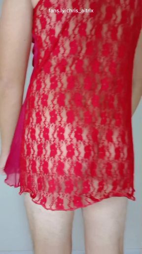 Do you like my red dress? You can see everything! I'm ready for you chris_aitrix   Clip 1