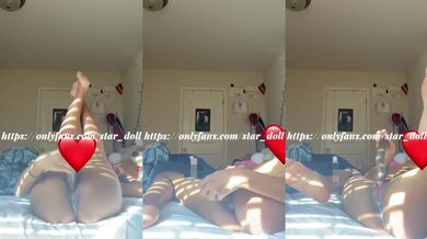 Ebony teen creaming all over dildo in early morning fuck