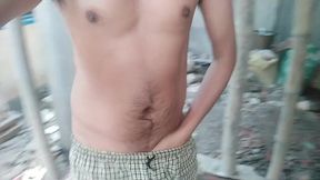 Abandoned construction site big black cock makes him beg for cum