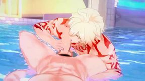 Mydei Makes You Jizm In the Pool - Honkai Starlet Ride Yaoi