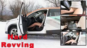 Irina revving hard in the snow in tights without panties 1080 full video 12 min