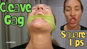 MILF Square Lip Tease & Cleave Gag Wrap – Muffled Gag Talk & Chin POV