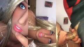 fiquei sozinha ca loira sacada da minha inteada ( sex toy ) ( sex doll )