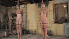 Zoey Ziptie and Emily Addams Nylon Hogtie pt1