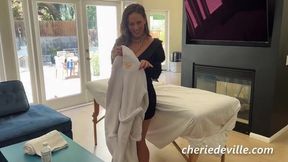 Cherie Deville gets a raw stepmom massage & gets a messy creampie