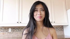 Jade Kush gets her stepdad's raw, uncut, interracial cock&#x1F32D; pounding her public hairy bush, taking his entire load