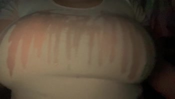 Marie Luvs' Wet Big Boobs Bounce Out of a Tight White Shirt