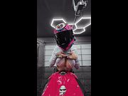 BIG BOOB MILF ON HER MOTORCYCLE