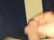 Wanking in my big Nike logo sweatpants after gym