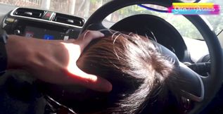 Cum in the mouth in the car