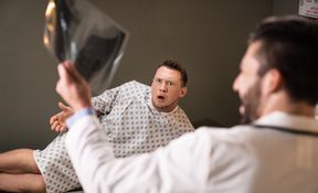 Dude has a great looking ass so his doctor tests it