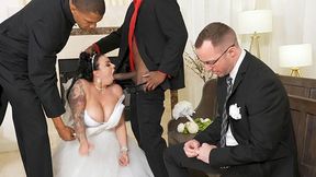 Payton Presley's rough wedding 3some