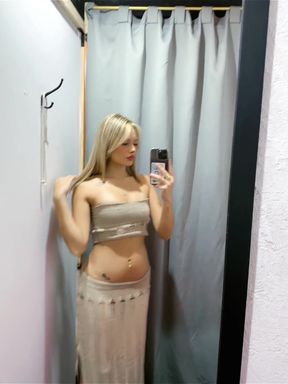 Female Model in Tribe-Style Dress