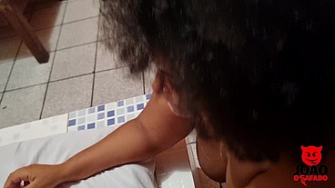 Cheguei em Salvador Já Fudendo a BBW Baiana ainda chupa minha gozar toda
