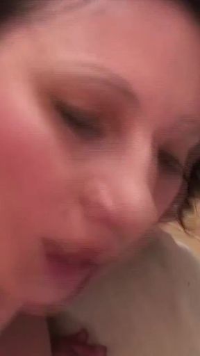 Key moment from &quot;Willing milf eagerly sucks his big balls&quot;