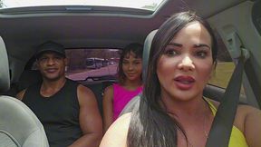 carona com casal que fez sexo gostoso na corrida interracial