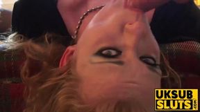 UKSubSluts com - Anita's lingerie filled anal&#x1F44C; and mouth creampie