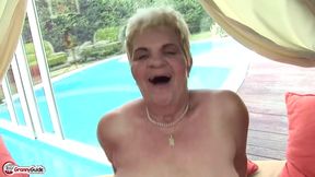 74 years old grandma hairy cunt stretched