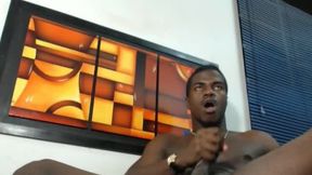 Ebony Male Aaron Plays with His Dick