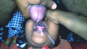 Sister in law took my huge cumshot in her mouth