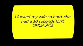 mutual orgasm with my busty wife while spreading her legs wide open