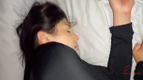 My stepcousin lets me fuck her with the condition of letting her rest