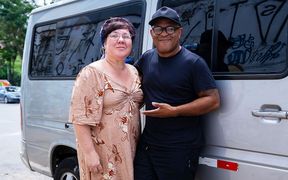 BBW Mature Rough Ass Fisted During Bus Drive