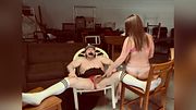 Sissy gets harshly punished & fucked by his Mistress in the Garage