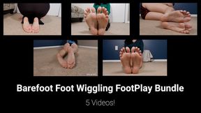 Barefoot Foot Wiggling and Footplay - Close Up Soles & Toe Fetish - 5 Video Bundle - 56 Minutes - Kylie Jacobsx - MP4 1080p HD