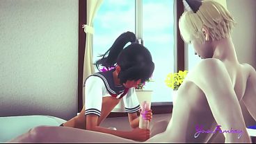 Yaoi Femboy Simon - How can this femboy hold that huge dick?
