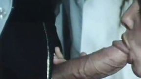 French maid sucks her master's stiff cock like a pro