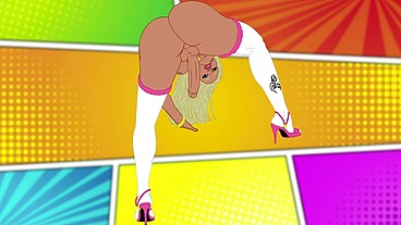 Big booty TS Toon Rayalla shakes her ass for the masses in an amazing uncensored photo shoot