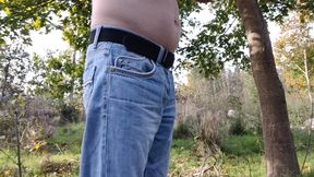 Jerking off outdoors, horny again in nature