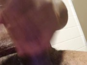 Just jacking that dick in fast food bath room