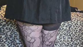 Blonde BBW Goth Strips