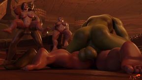 Huge cock Orcs Hardcore Fucking 3D Dwarves in World of Warcraft Porn Animation