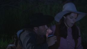 Brunette babe ass fucked at camping