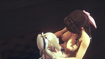 Genshin Impact Hentai Futanari - Barbara Boobjob - Japanese Asian Manga Anime Game Porn