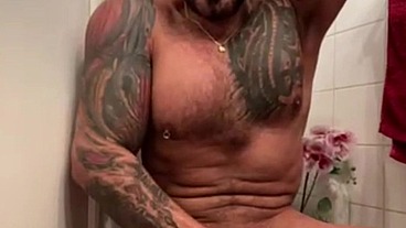 Suck my nipples, suck my feet and swallow my cock bitch - BBC LATINO BIG MUSCLE PORNSTAR