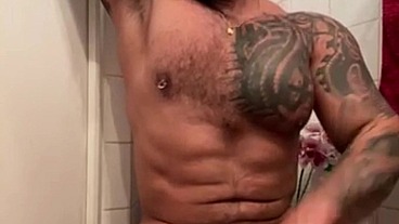 Suck my nipples, suck my feet and swallow my cock bitch - BBC LATINO BIG MUSCLE PORNSTAR