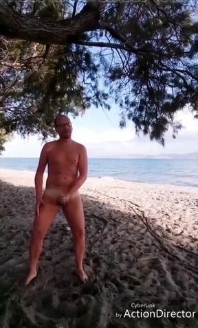 Nude German Hunks Stroke Their Big Cocks Outdoors