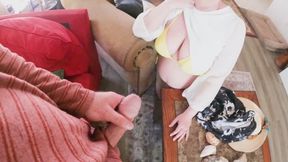 Stepmom wants to go swimming but has sex with her stepson instead