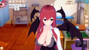 [Eroge Koikatsu! ] Touhou project Sex after rubbing the boobs of a small devil and having him serve as a standing handjob blowjob! Big breasts anime [hentai game]