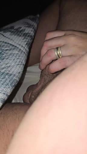 Step daughter almost caught cheating on her boyfriend by handjob step dad big dick in erection