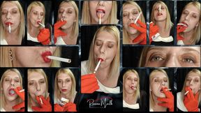 00117 # double Merit with gloves and chain smoking