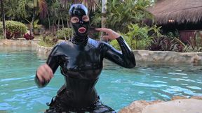 Worship Your Rubber Goddess by the Pool