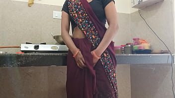 Indian Desi village bhabhi fucking in kitchen clear Hindi audio