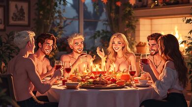 Swingers Dinner Orgy Bisexual Deep Voice ASMR Cum Gush Fest