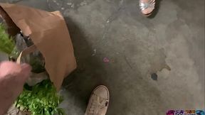 Stepmom gets angry her stepson cums inside her pussy